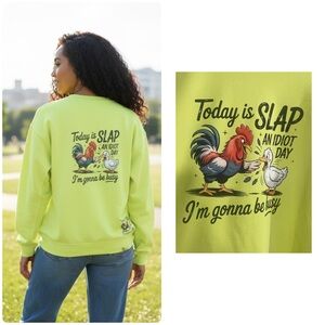 Yellow Graphic Sweatshirt with custom Print Ptp 24 1/2